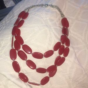 silver multi-beaded necklace (NEGOTIABLE)